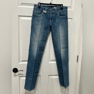 Cruel Denim Abby Straight Jeans Womens 27 / 3 Low Rise Dark Wash Denim‎